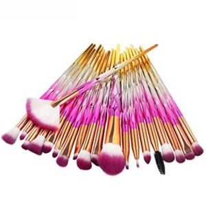 New 20pcs Unicorn Diamond Makeup Brush Set